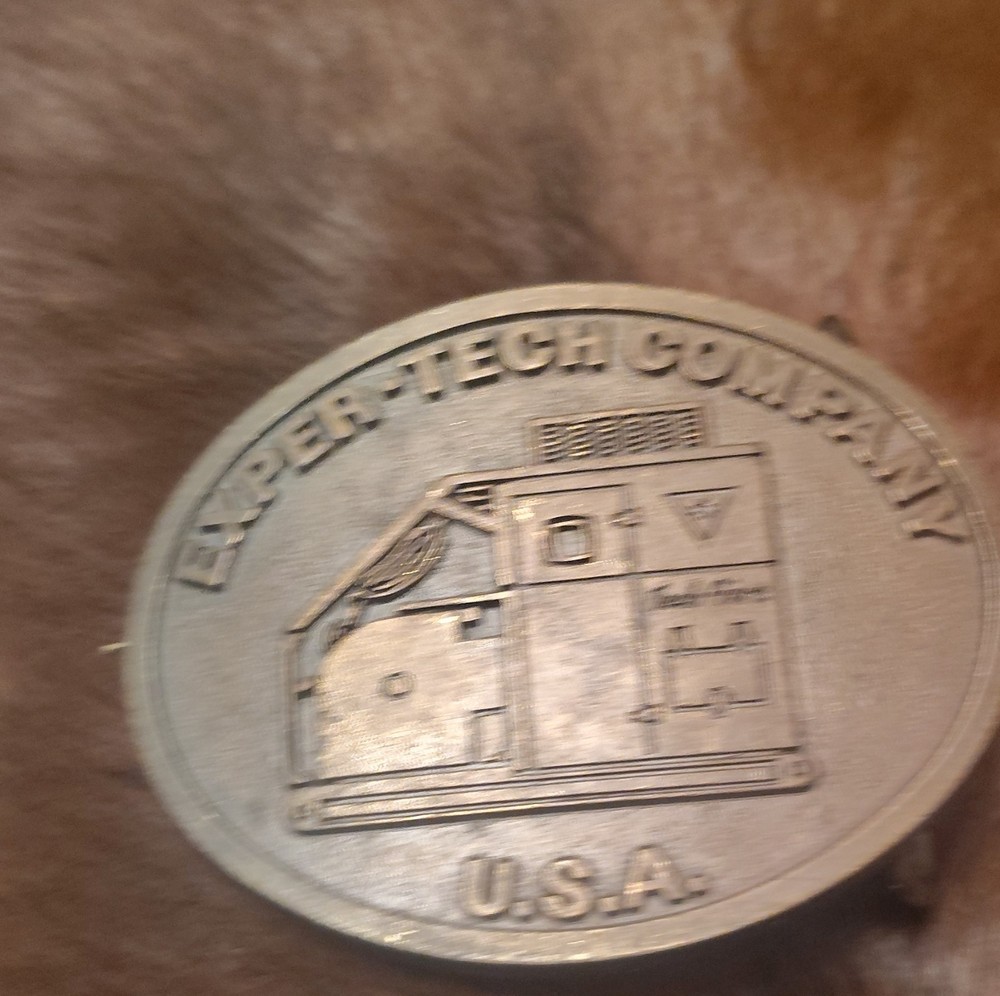 Exper-Tech Company Silver Western Belt Buckle for Men Metal Solid Industrial USA