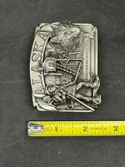 ALASKA BELT BUCKLE 1984 COMMEMORATIVE 3D WOLF HEAD LIMITED EDITION 1776/2500