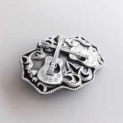 Western Zinc alloy Leather Belt Buckle Guitar Country Music Hot Shape Pattern