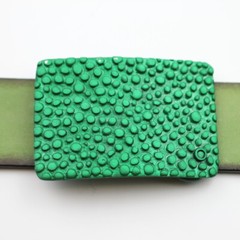 Studded belt buckle emerald green gift idea buckle removable clasp