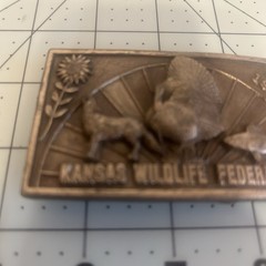 Kansas Wildlife Federation Limited Edition Metal 3D Western Buckle 1.5in