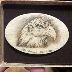 Vintage 1986 Tennessee Mint Carved Cameobelt Belt Buckle Eagle
