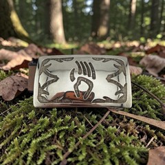 .925 Sterling Silver Bear Claw Belt Buckle – 26.97g