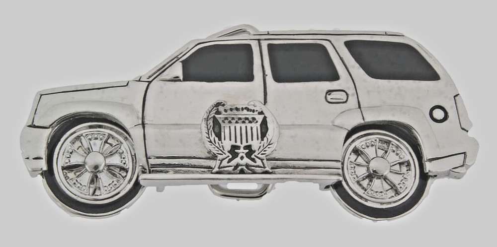 Spinner Belt Buckle Utility Car SUV Wheels Spins Silver Metal Star Mud Girls New
