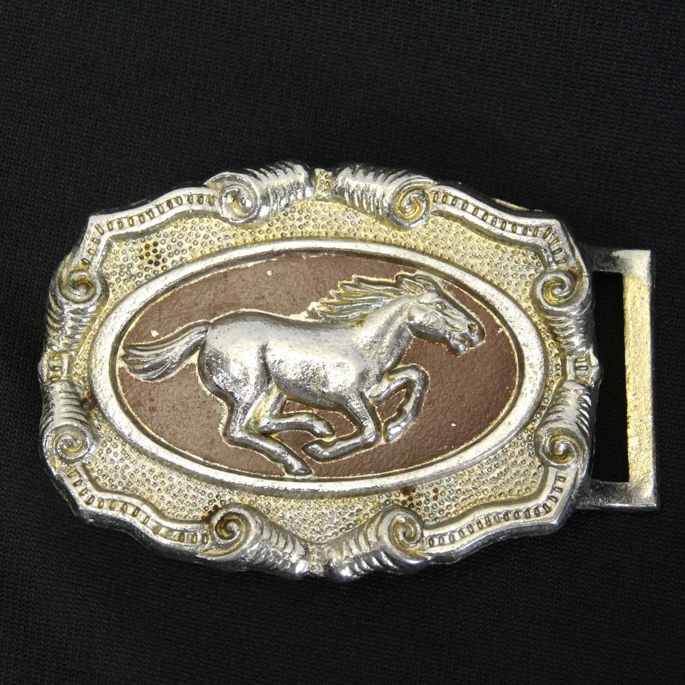 Mustang Western Style Belt Buckle Horse 2-1/2&Prime; x 3-1/4&Prime;