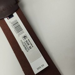 Tommy Hilfiger Men&rsquo;s Brown Chocolate Leather Belt Size 32 NWT