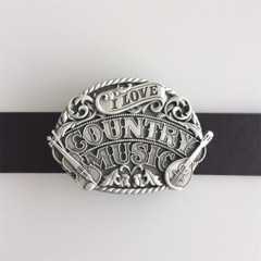 Antique Silver Western Wildlife Country Music Belt Buckle also Stock in the US