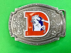 Denver Broncos Retro D Logo NFL Licensed Football League Sports Fan Belt Buckle