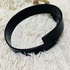 GUCCI Pre-Owned Belt Black Mark Leather