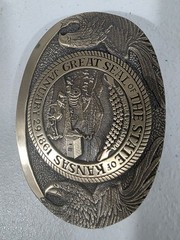 GREAT STATE SEAL OF THE STATE OF KANSAS First EDITION Belt Buckle