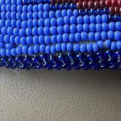Vintage Hand Made Native American Tribal Leather Back Seed Bead Belt Buckle