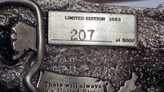 1983 Arroyo USA USMC Iwo Jima Commemorative Belt Buckle Limited Edition Shelf H2