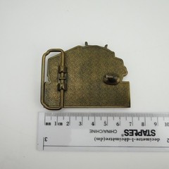 TRUCK DRIVER BELT BUCKLE TRI-LINE Freight Systems Calgary Alberta Brass Belt