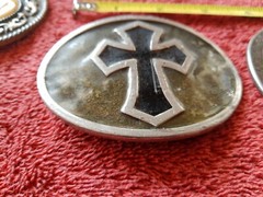 Gothic Black with Silver Cross Belt Buckles Lot Of 2