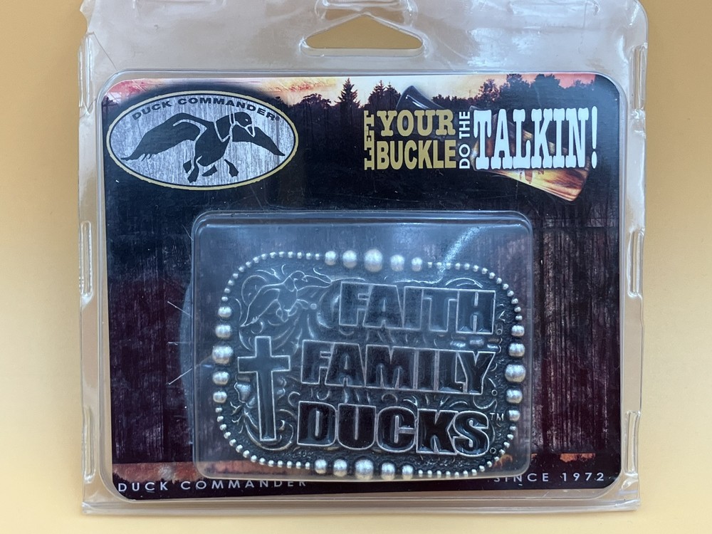 NEW Montana Silversmith Duck Commander : Faith Family Ducks Belt Buckle