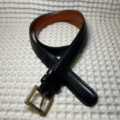 Coach | Size 34 inch Black and Brown Leather Belt with Silver Buckle