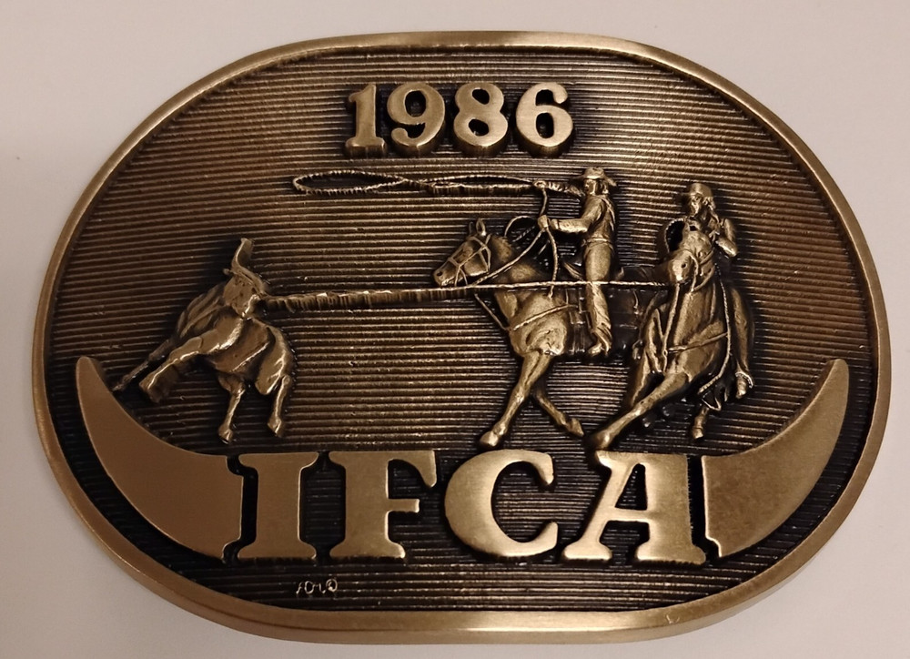 Vintage 1986 Norden International Federation Of Cowboys Association Belt Buckle