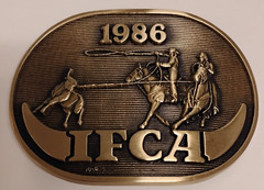 Vintage 1986 Norden International Federation Of Cowboys Association Belt Buckle