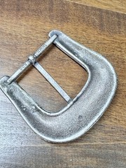 Antique Worn Western Floral Engraved Antique Belt Buckle 1 1/2&Prime;