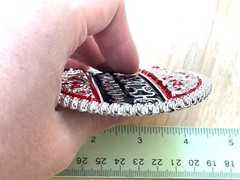 Western Buckle Silver Black Red Cowboy 4×3 for 2 » Hooey Buckle Hebilla Vaquero