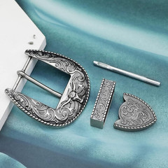 3Pcs Western Replacement Belt Buckle 1.5&Prime;(38Mm) Longhorn Bull Single Prong Buckl