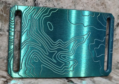 GRIP6 BELT BUCKLE – TITANIUM CONTOUR in BLUE – WOMEN / MEN – 1.5 INCH WIDE