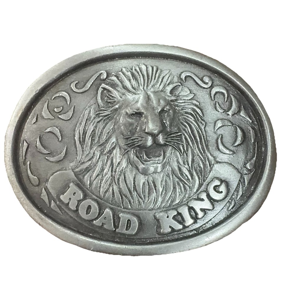 Vintage Road King Lion Head 76 Truck Drivers Club Member Belt Buckle