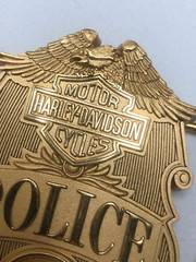 NIB Harley-Davidson 1988 Jostens Police Badge Gold Belt Buckle # 98460-88VG