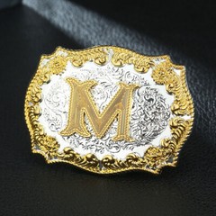 Belt Buckle Western Cowboy Initial Letter A – Z Rodeo Belt Buckle For Unisex NEW
