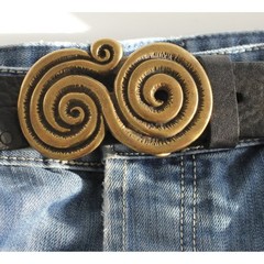 Belt buckle with spiral pattern belt buckle buckle 4 cm removable belt buckle