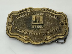 Lot 2 Indiana Harbor Works J&L Steel A Commitment to Safety Belt Buckle Hit Line