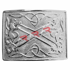 Men&rsquo;s Scottish Kilt Buckle Belt Saltire Lion Band Item Classic Pin Chrome Finish
