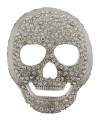 Skull Belt Buckle Men Women Bling Rhinestones Gold Silver Halloween Costume New