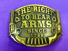 The Right to Bear Arms Since 1789 USA Gun Rights Commemorative Belt Buckle