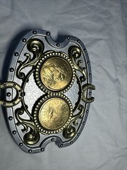Bradford Exchange 9 Western GENUINE COIN Belt Buckles Collectors Set