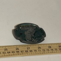 Vintage 1984 Siskiyou Bass Sport Fishing Pewter Belt Buckle Beautiful detailing
