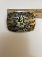 The American Veterans Disabled For Life Memorial Belt Buckle 2006 Sponsor #0369