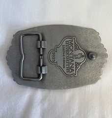 2023 Pendleton Whisky Let&rsquo;er Buck Belt Buckle Montana Silversmiths