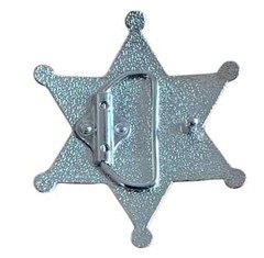 Polish Silver Sheriff Badge Belt Buckle – Western Sheriff Belt Buckle