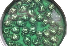 Men Women Trucker Silver Metal Buckle Gothic Fashion Green Skeleton Biker Skulls