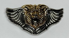 Washed Up Hollywood Lion Angel Metal Belt Buckle Grunge Skull Punk Biker
