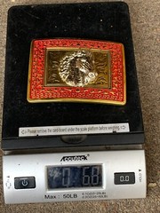 Western Buckle Gold Silver Red Horse Head Cowboy Buckle 2 » Hebilla Vaquero