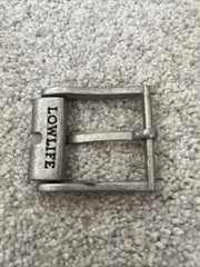 LOWLIFE Brand Vintage Belt Buckle Part Silver/Black Pre-Owned