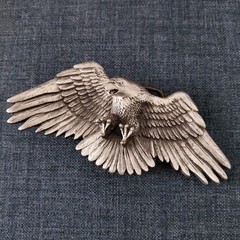 Flying Eagle Belt Buckle Pewter Great American Products USA 1996 Lifelike Y2K