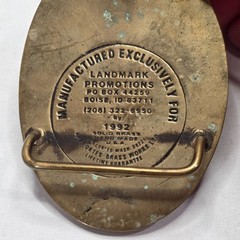 Vintage DIA Denver Airport Construction Safety Belt Buckle Anacortes Brass 1992