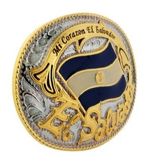 El Salvador Flag Belt Buckle Salvadorans National Mother Anniversary Day Gifts