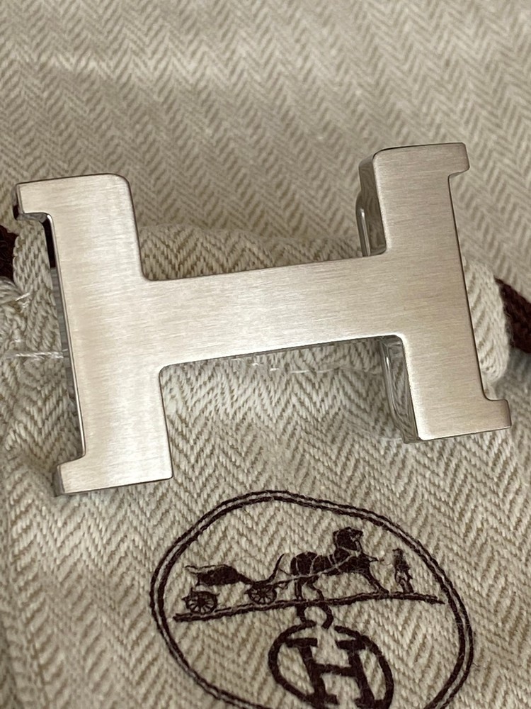 H 24mm Silver Brushed Belt buckle