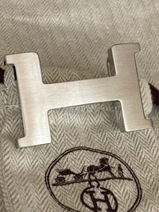 H 24mm Silver Brushed Belt buckle