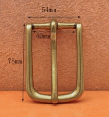 Antique Brass Long Big Heavy Single Pin Leather Belt Buckle fits 40mm Strap