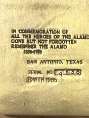 Vintage 1985 Four Heroes Of Alamo Brass Belt Buckle Limited Edition NWOB RARE